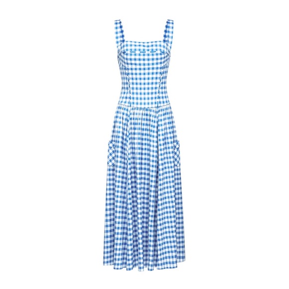 Miss Rosier Dresses & Skirts - Blue Gingham Midi Dress